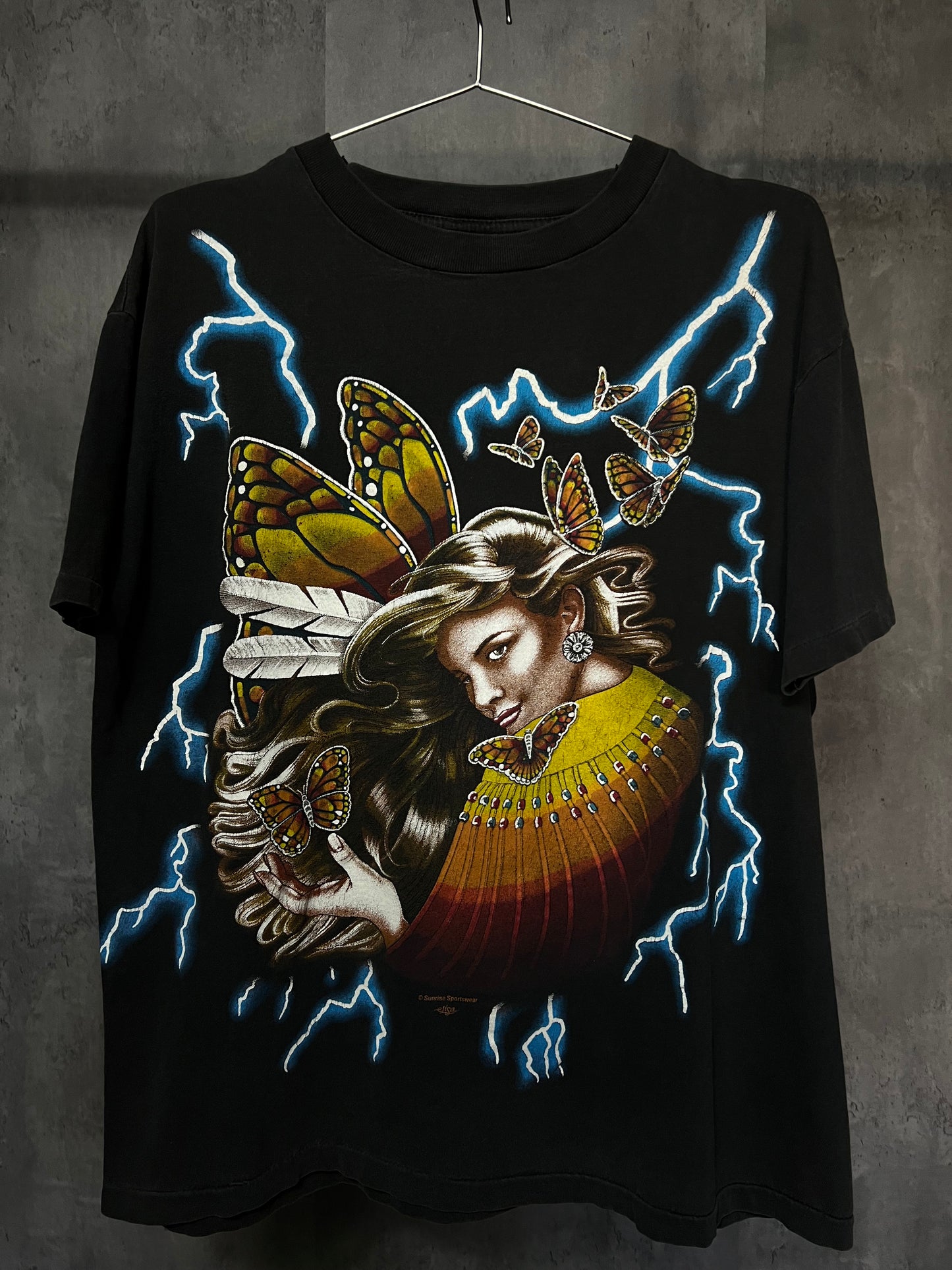 1990s American Thunder butterfly maiden tee [L]