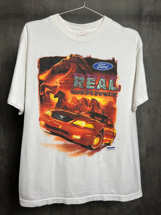 2000s Ford mustang horsepower tee  [L]