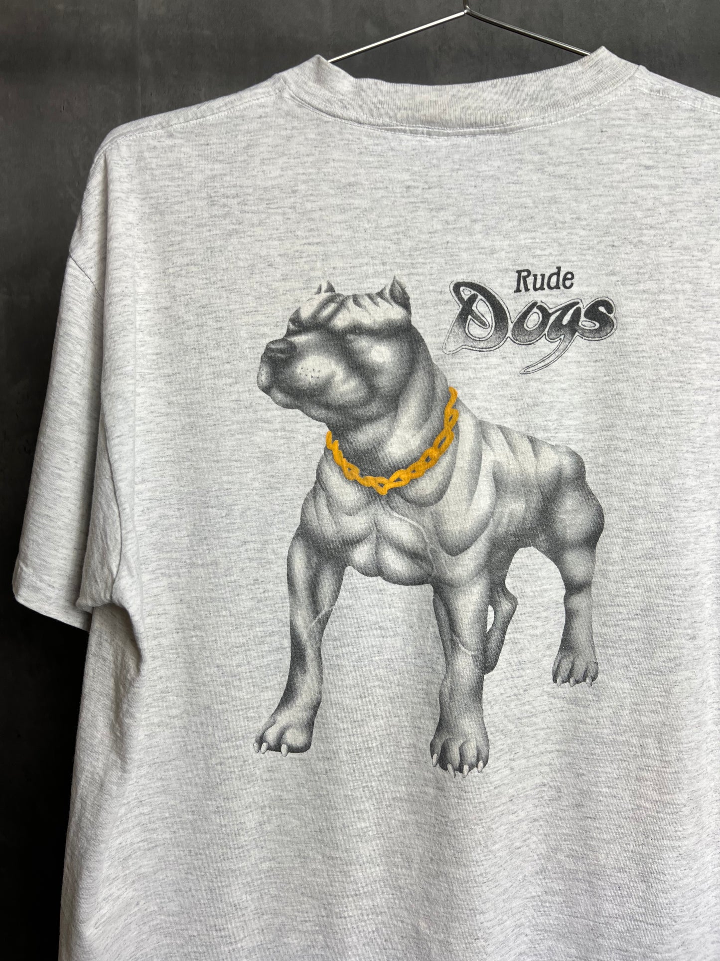 1990s Pitbull rude dogs tee [L]